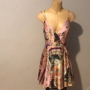 Multicolored spaghetti strap dress